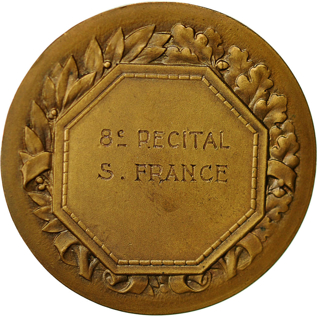France, Medal, Musique, 8ème Récital S.France, Marianne, Contaux, AU(55-58)