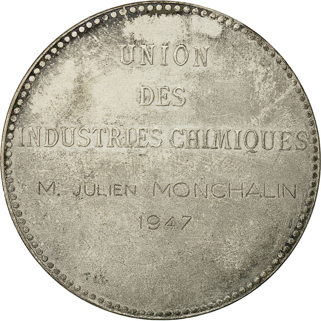 Francja, Medal, Union des Industries Chimiques, 1947, VF(30-35), Brąz