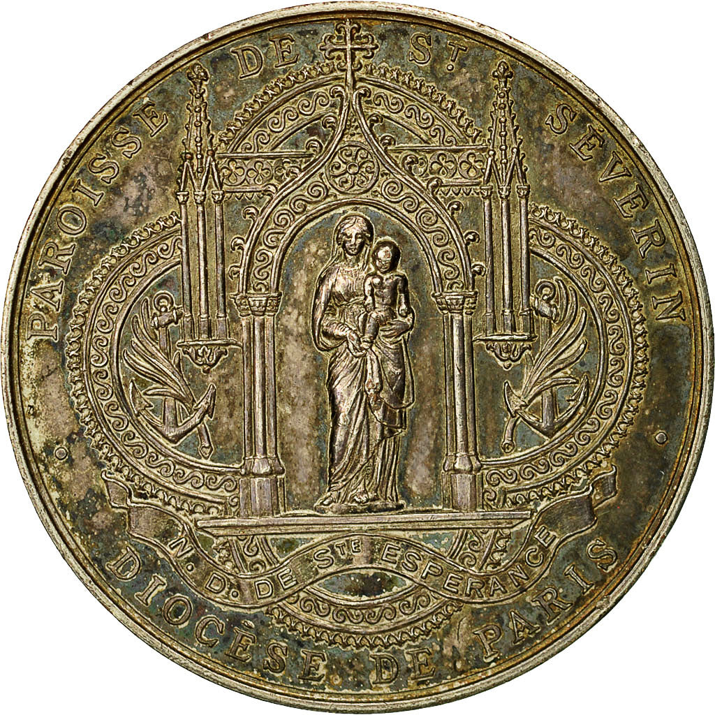 France, Medal, 1ère Communion, Paroisse de St Séverin, Hamel, AU(50-53)