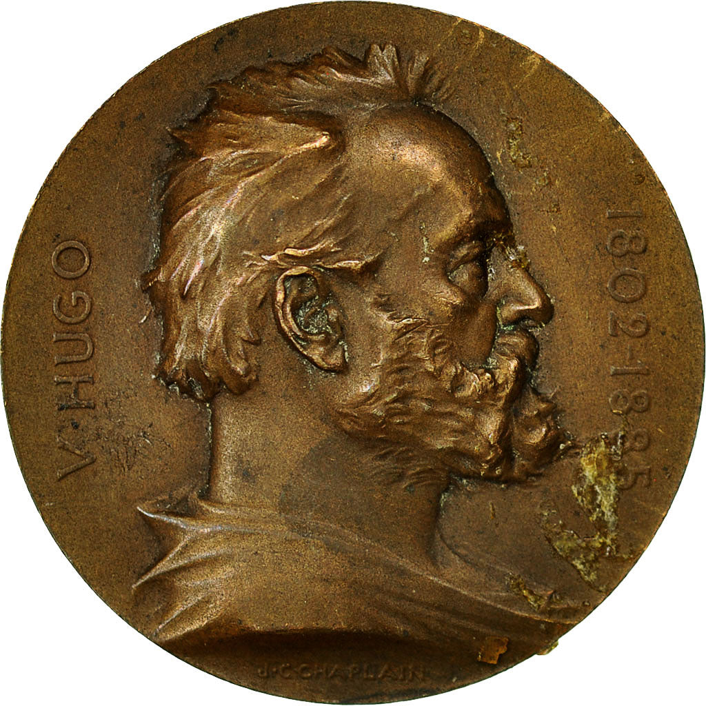 France, Medal, Victor Hugo, Chaplain, EF(40-45), Bronze