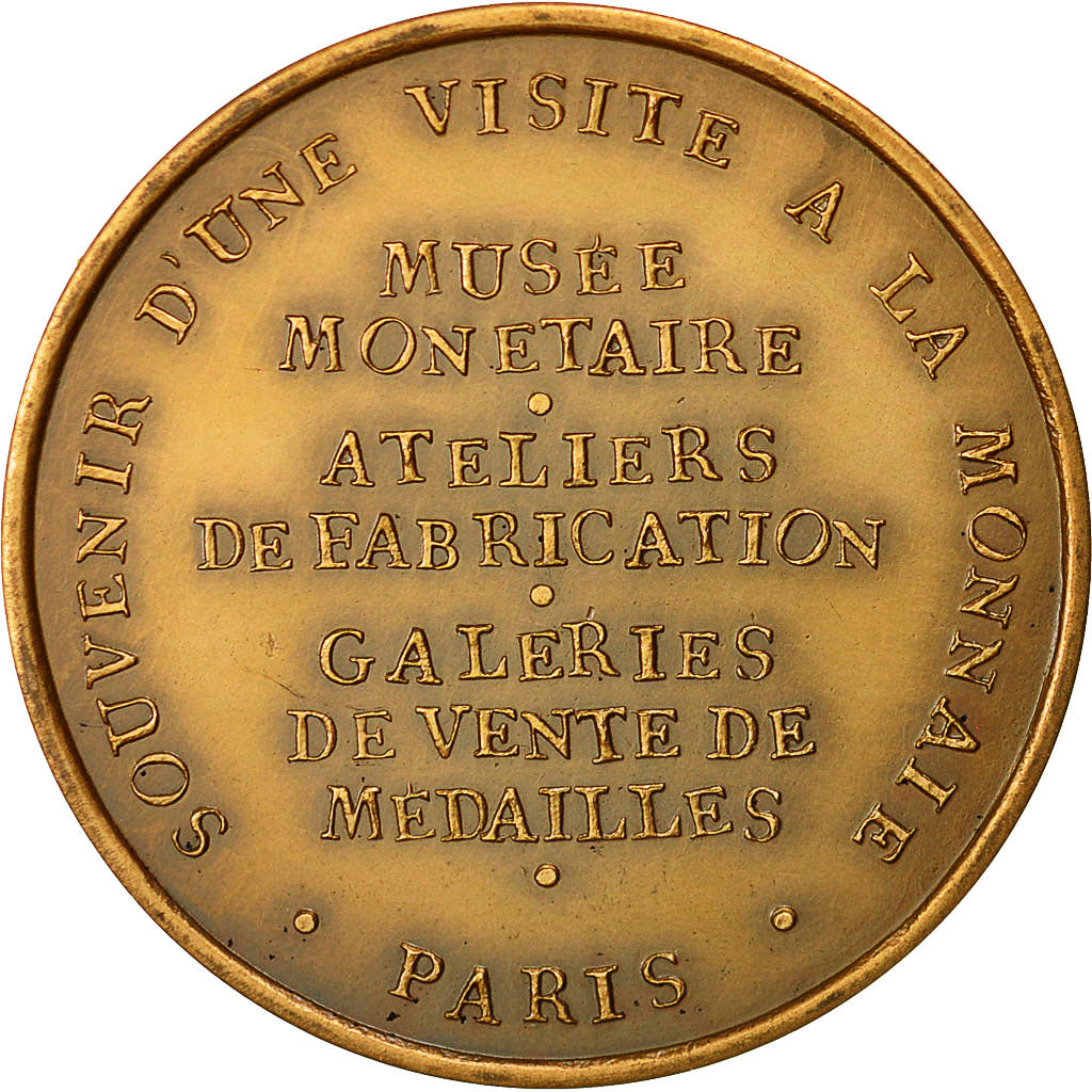 France, Medal, Souvenir d'une visite à la Monnaie, Paris, MS(63), Bronze