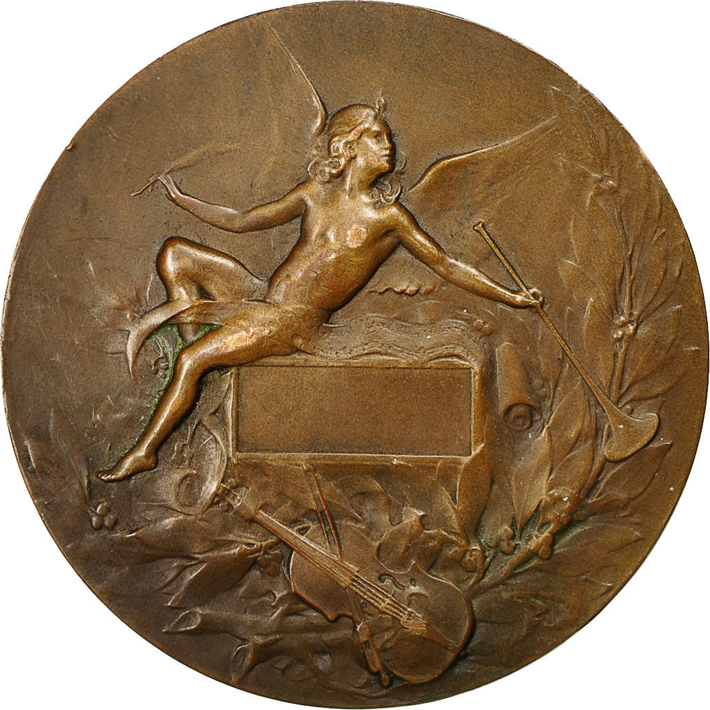 Francia, Medal, Art Nouveau, Musique, Coudray, BB, Bronzo
