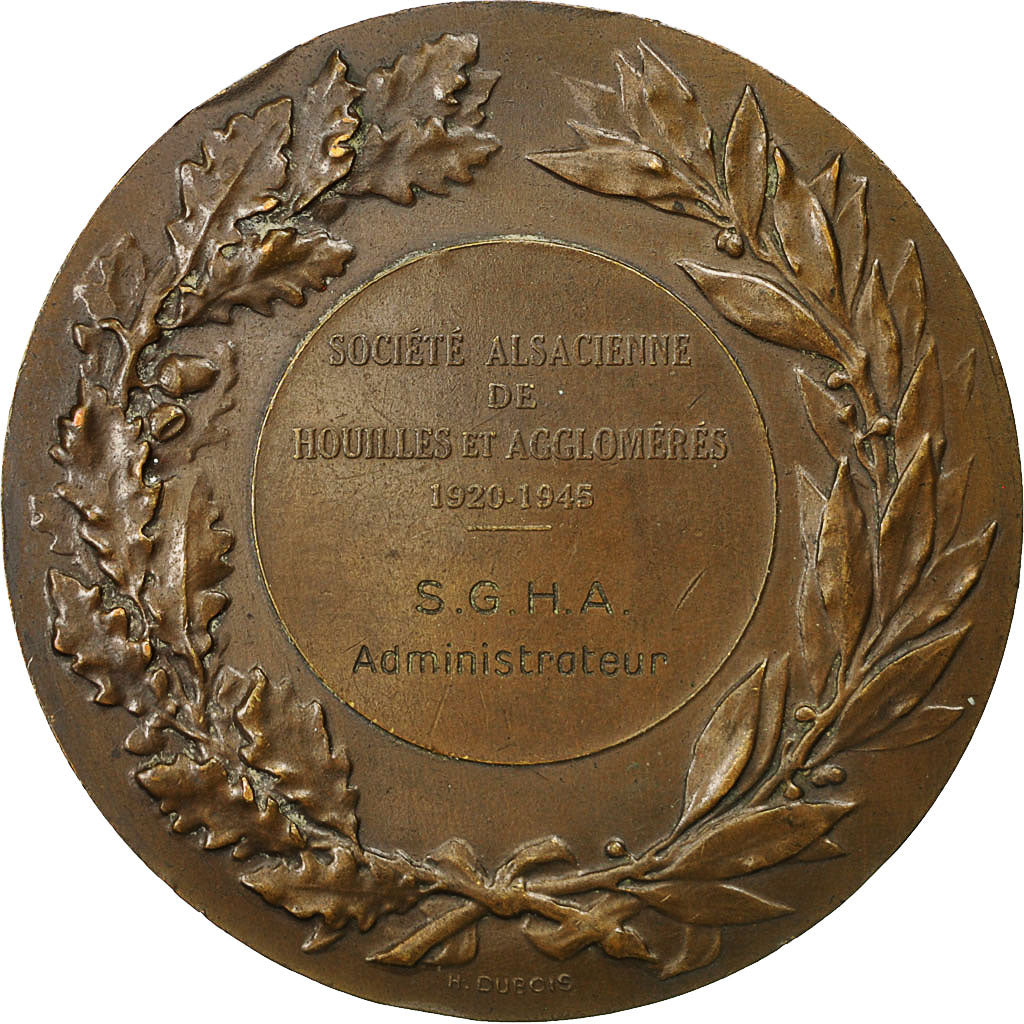 Francia, Medal, Société Alsacienne de Houille, Strasbourg, Morlon, MBC, Bronce
