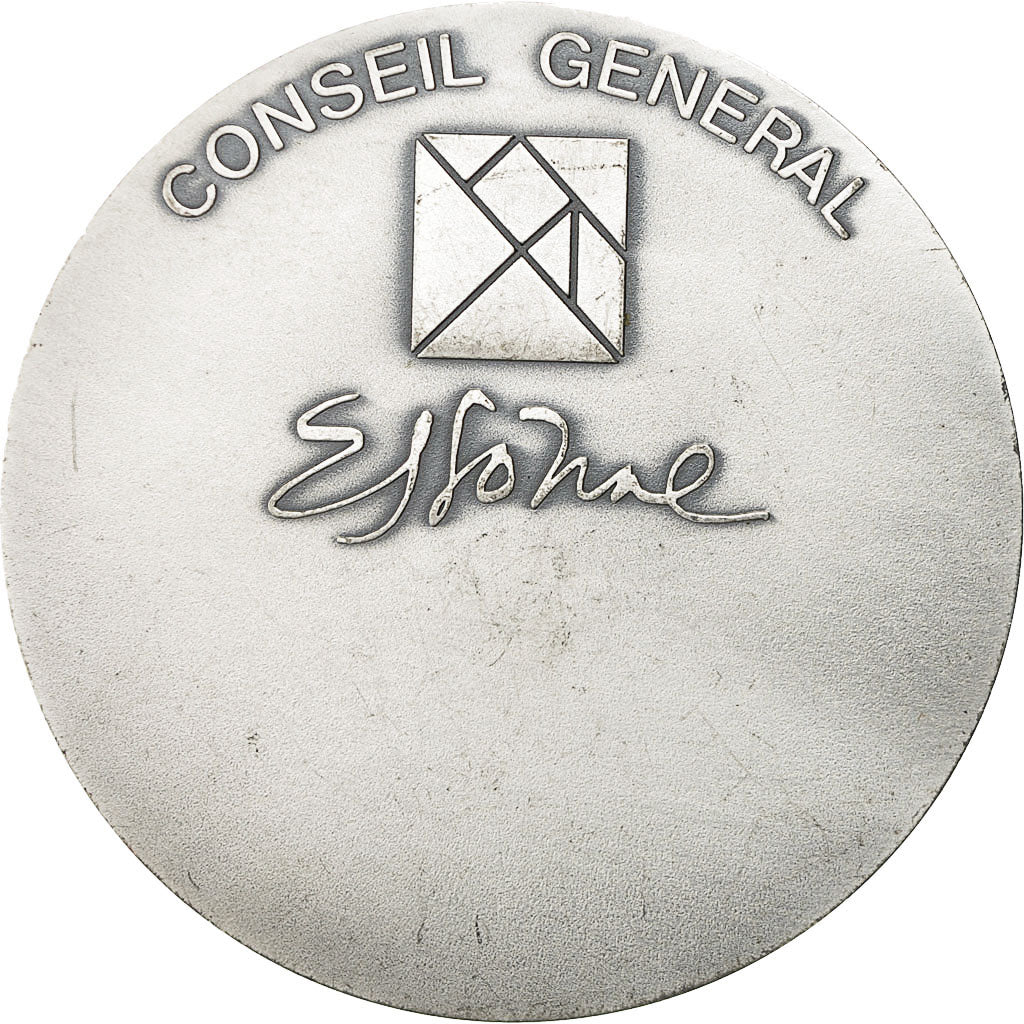 Frankreich, Medal, Conseil Général de L'Essonne, UNZ, Silvered bronze