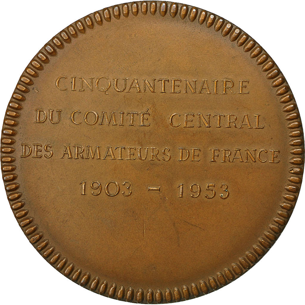 France, Medal, Cinquantenaire du Comité des Armateurs de France, 1953, SUP+