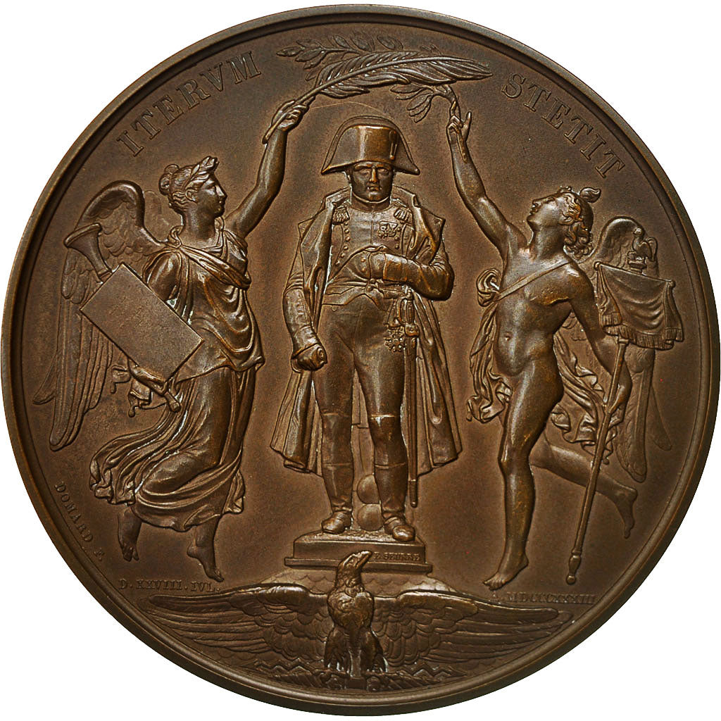 France, Medal, Louis Philippe, Rétablissement de la Statue de Napoléon, 1968