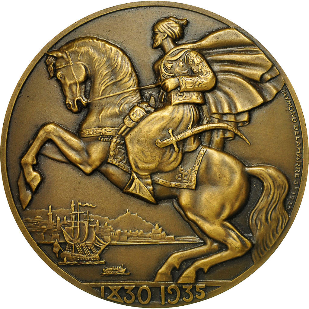 France, Medal, Compagnie Générale Transatlantique, Ville d'Alger, 1935