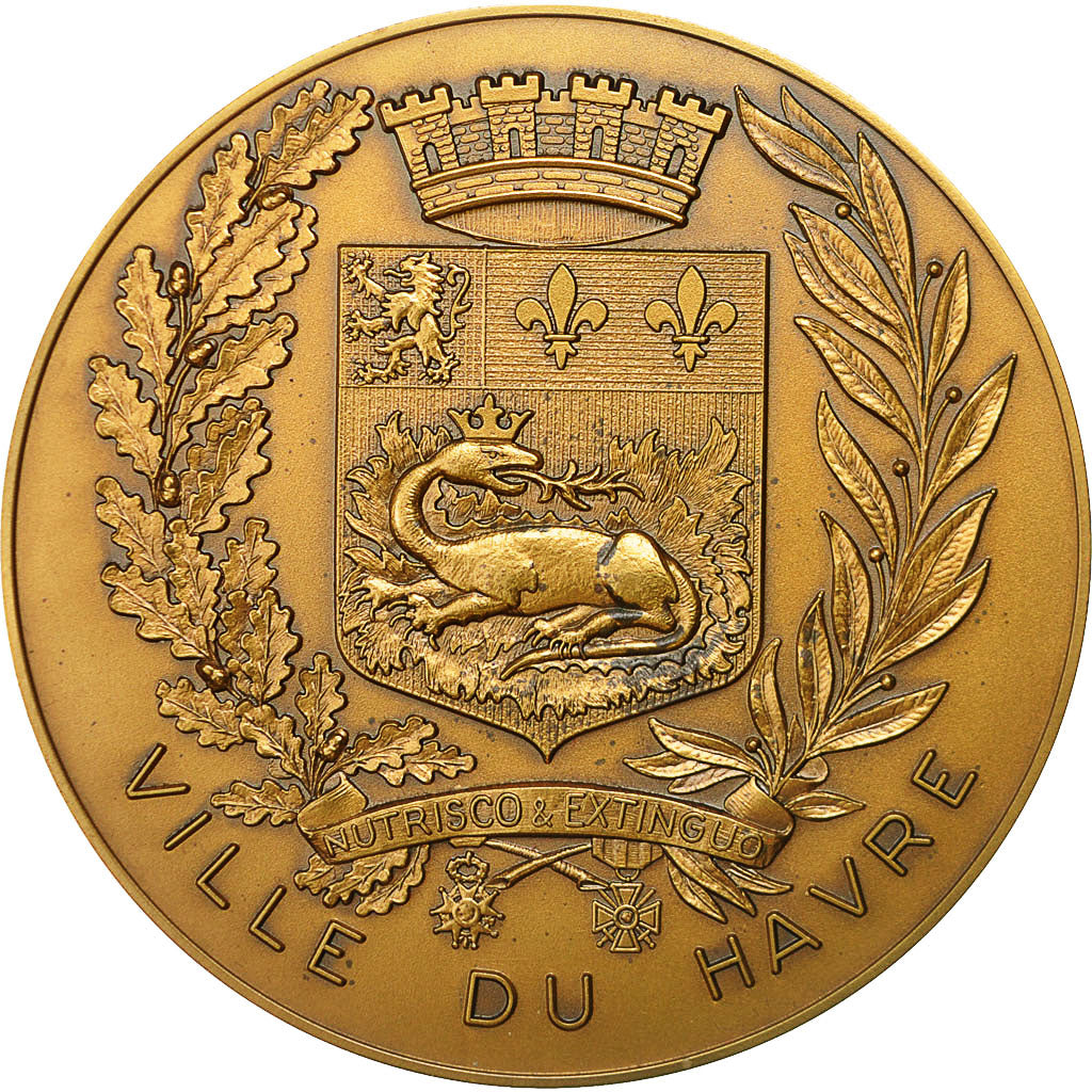 Francia, Medal, 50ème Anniversaire de la Libération du Havre, Jef, SC, Bronce