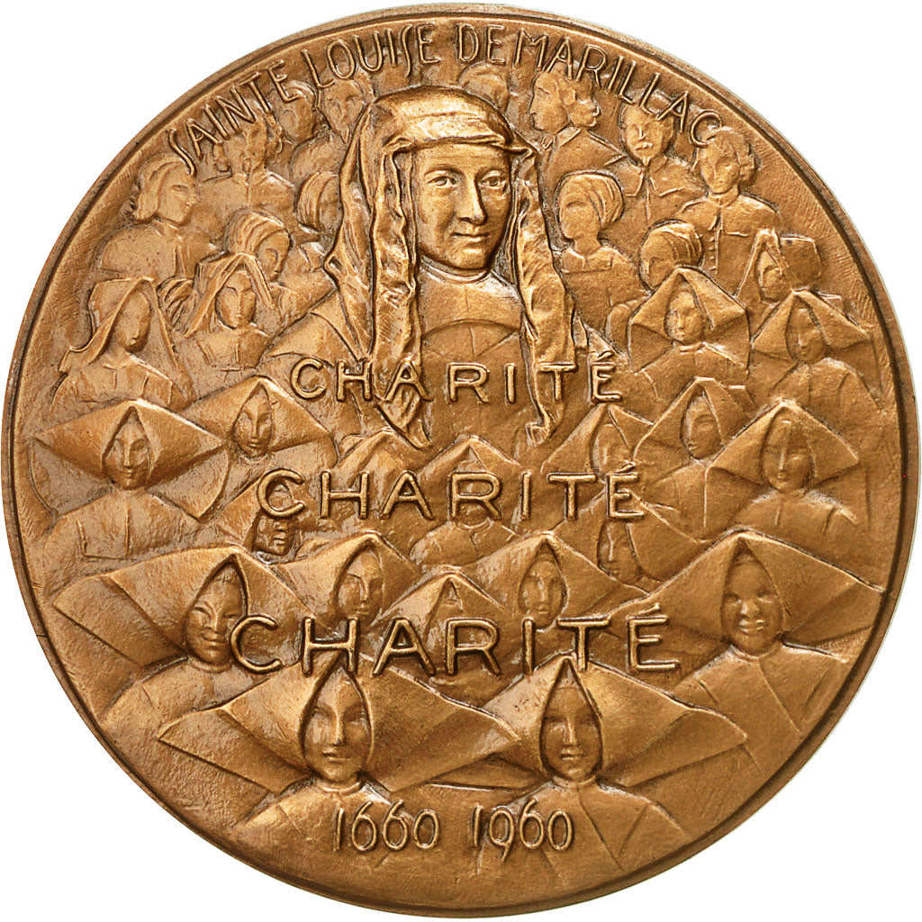 France, Medal, Religion, Saint Vincent de Paul, 1960, Coeffin, MS(63), Bronze