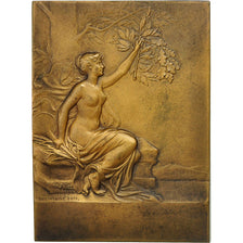 France, Medal, Art Nouveau, Femme Assise, Pillet, TTB+, Bronze