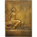 France, Medal, Art Nouveau, Femme Assise, Pillet, TTB+, Bronze