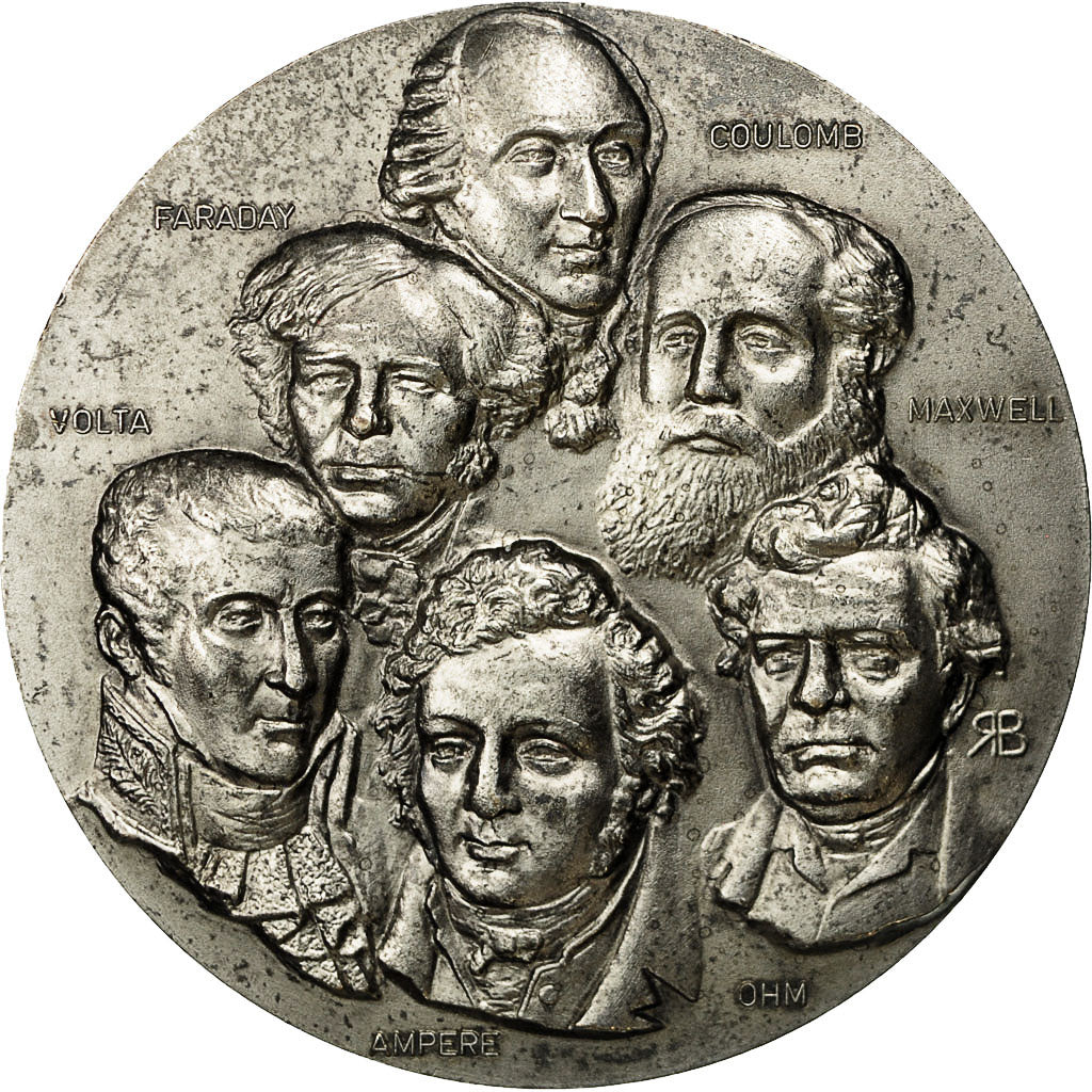 Francja, Medal, Les Grands Scientifiques, Industries Electriques, AU(55-58)