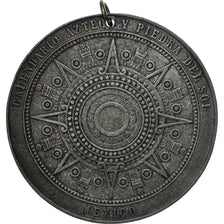 Mexique, Medal, Calendario Aztec y Piedra del Sol, TTB+, Tin