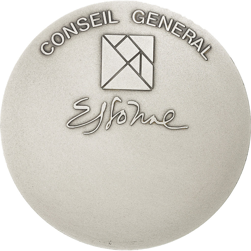 France, Medal, Conseil Général de L'Essonne, MS(64), Silvered bronze