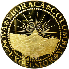 Vereinigte Staaten, Medaille, Copy Brasher Doubloon, UNZ, Copper Gilt