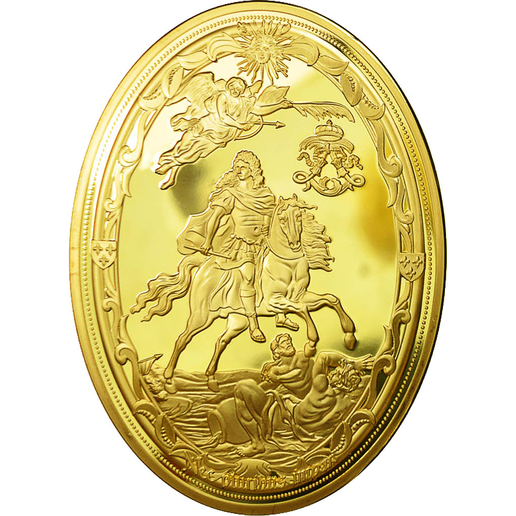 Francia, Medal, Louis XIV, Roi Soleil, SPL+, Rame dorato