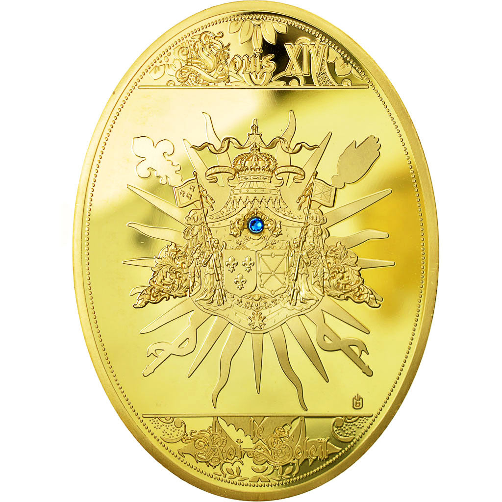 Francia, Medal, Louis XIV, Roi Soleil, SPL+, Rame dorato