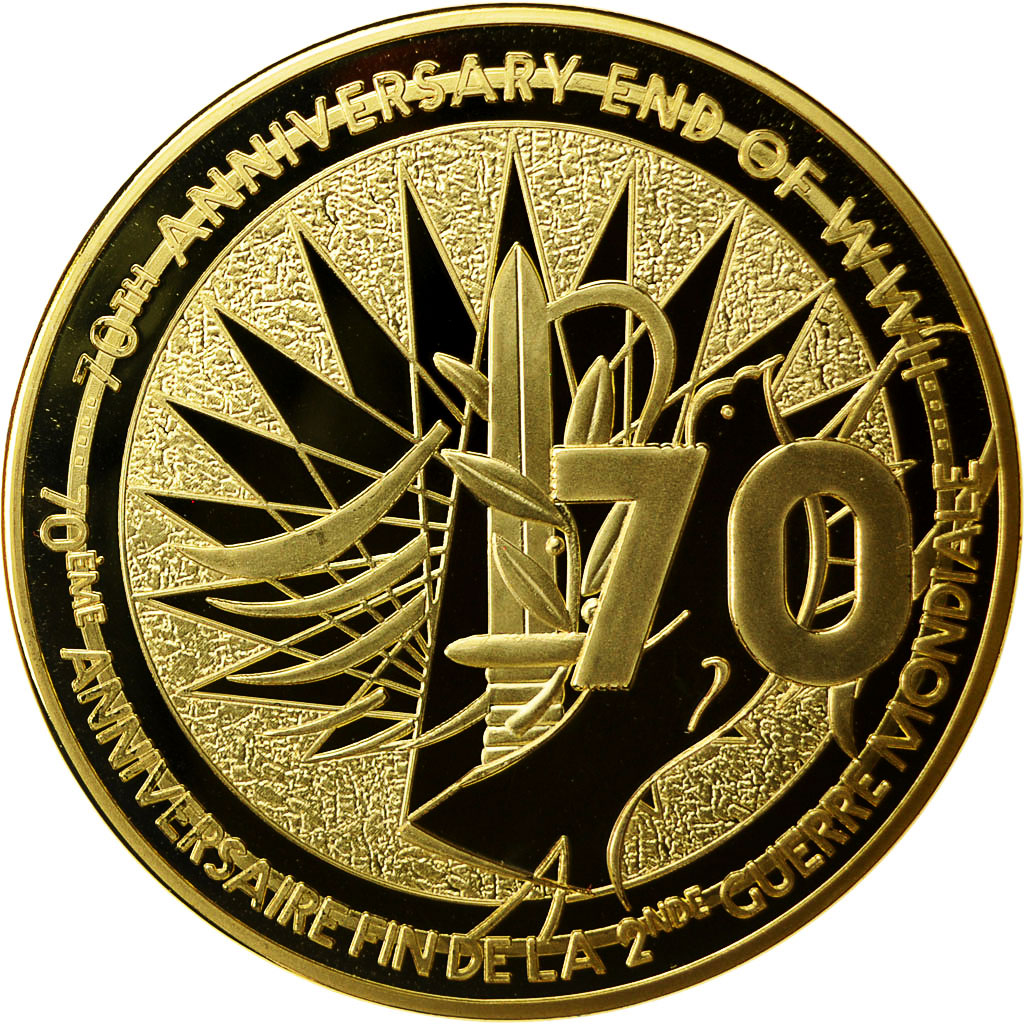 Frankrijk, Medal, Seconde Guerre Mondiale, Victoire du 8 Mai 1945, UNC, Copper