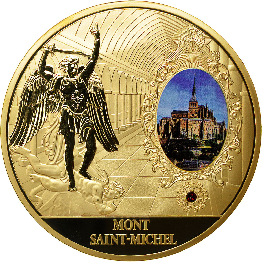 France, Medal, Mont Saint Michel, Lieu de Pélerinage Français, MS(64), Copper