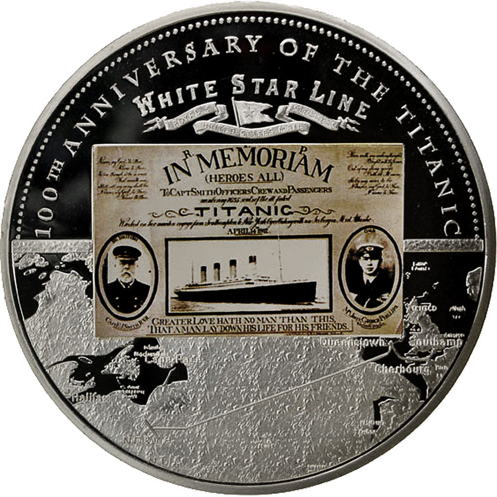 France, Medal, 100ème Anniversaire du Titanic, MS(64), Copper Plated Silver