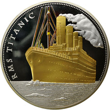 Francia, medalla, 100ème Anniversaire du Titanic, SC+, Copper Plated Silver