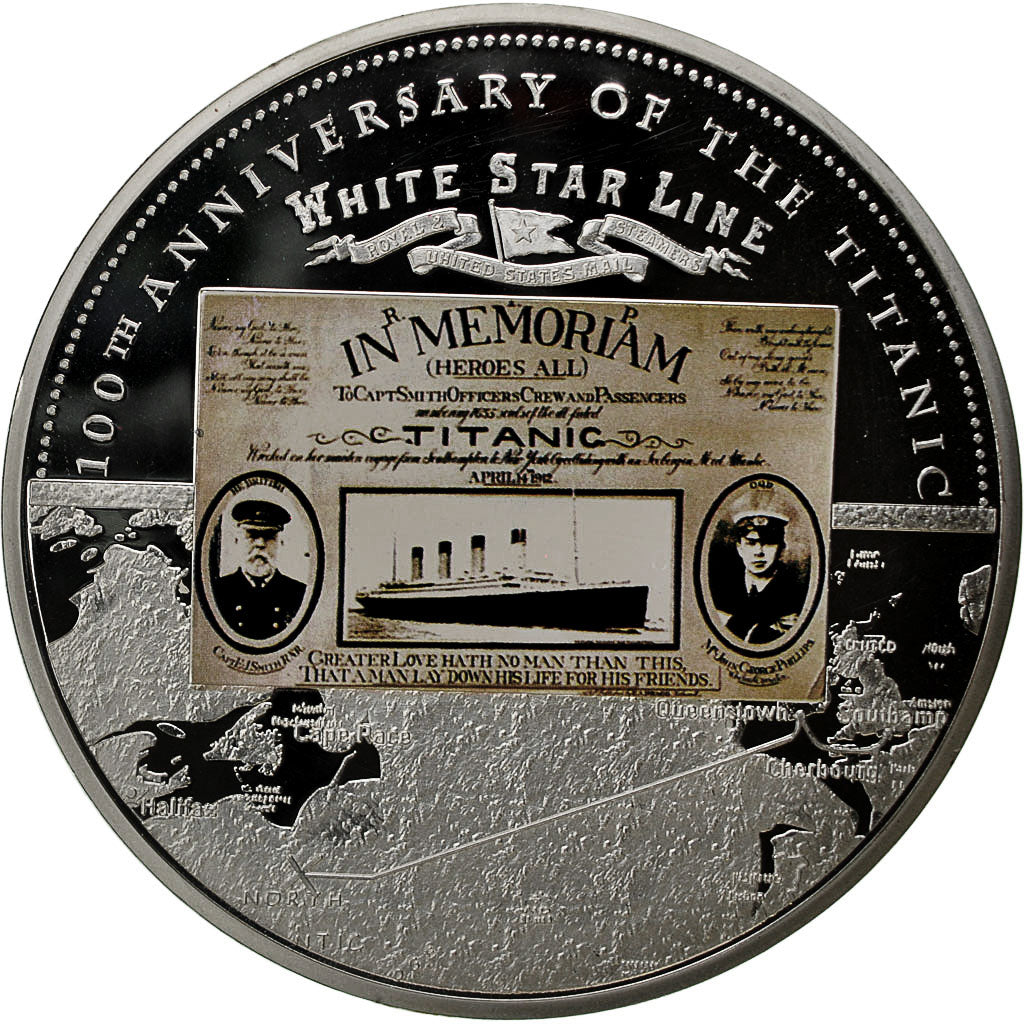 France, Medal, 100ème Anniversaire du Titanic, MS(64), Copper Plated Silver