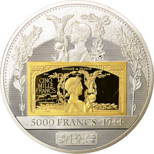 France, Médaille, Histoire de la Monnaie Française, 5000 Francs 1944, SPL+