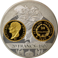 Francia, medaglia, Histoire de la monnaie Française, 20 Francs 1807, SPL+