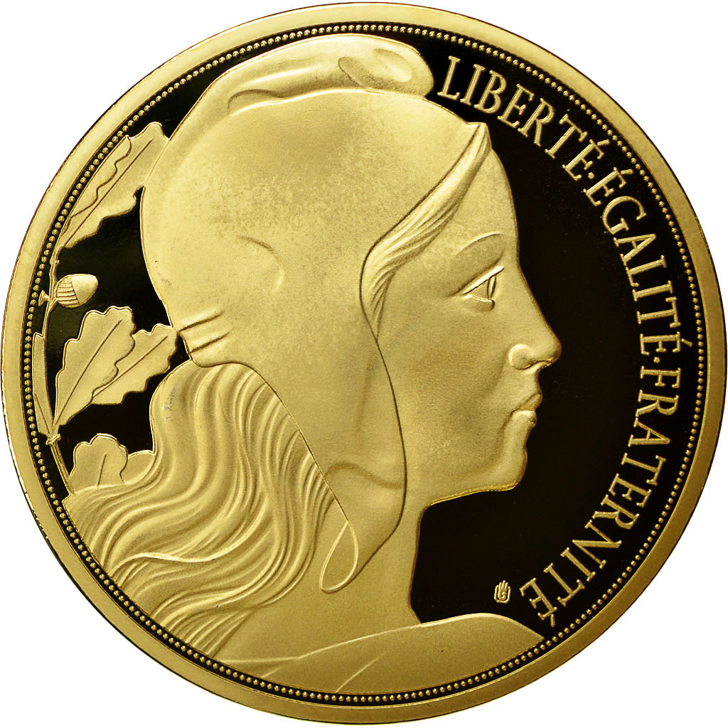 France, Médaille, Marianne, La Marseillaise, FDC, Copper Gilt