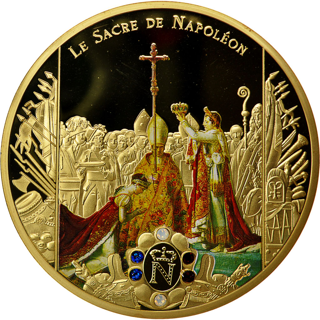 France, Medal, Le sacre de Napoléon Ier par Pie VII, MS(65-70), Copper Plated