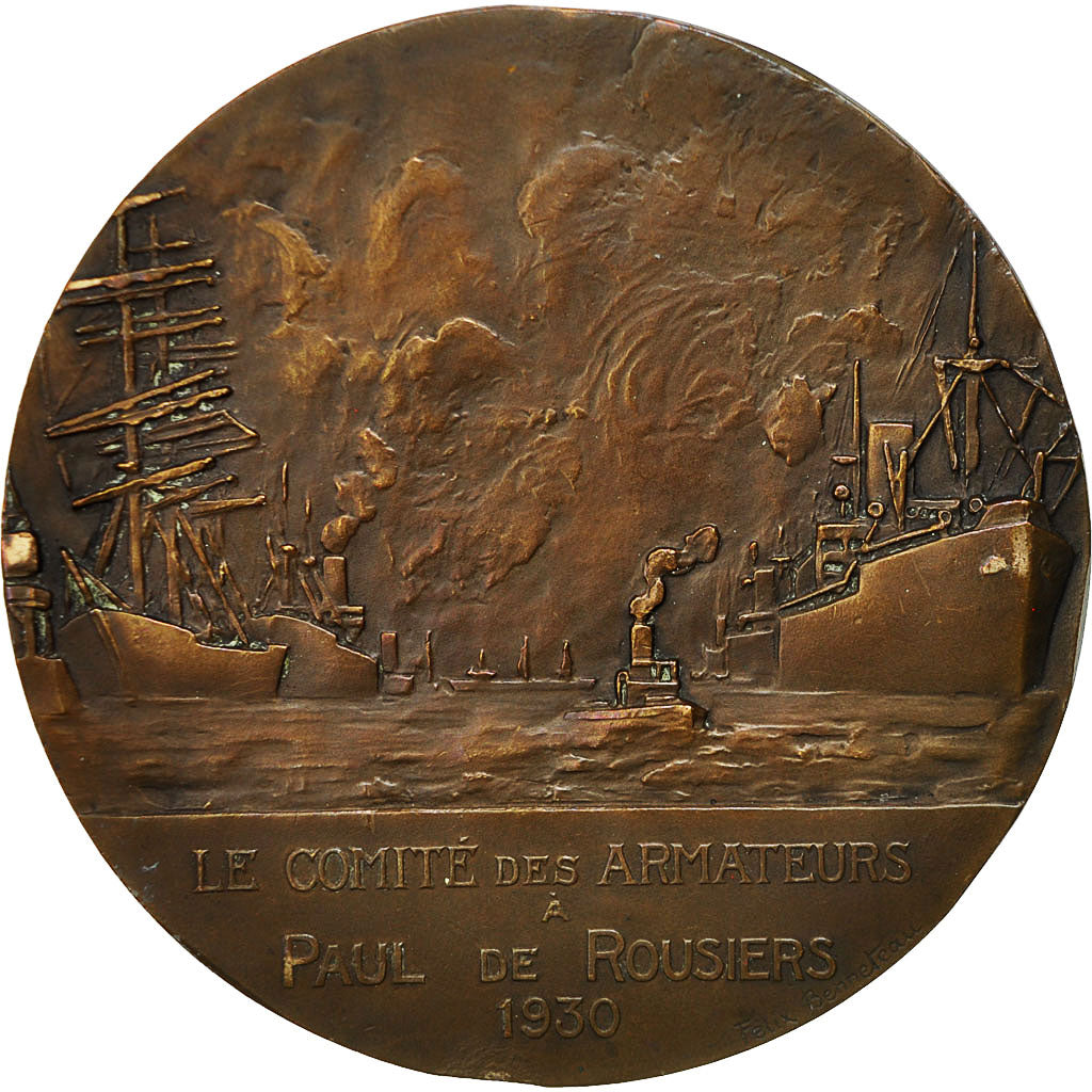France, Medal, Le Comité des Armateurs de France, 1930, Benneteau, AU(50-53)