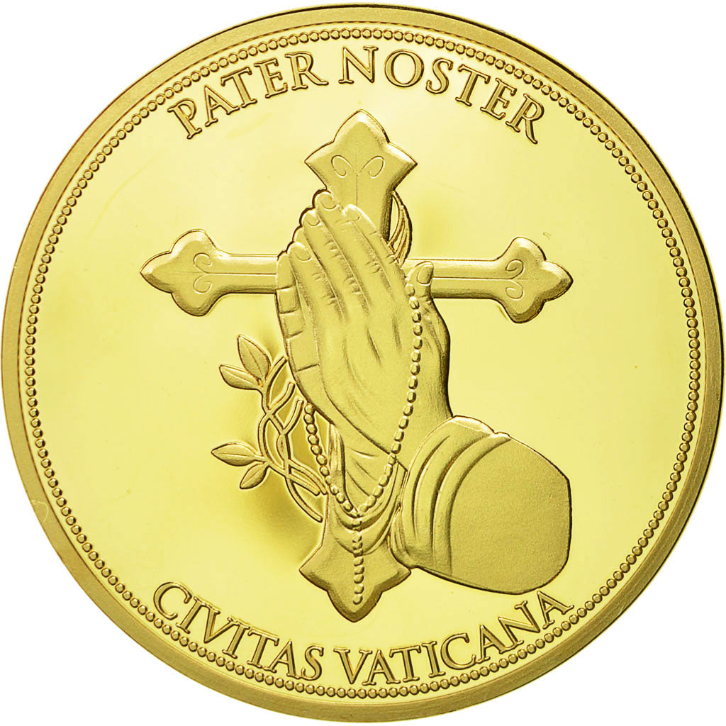 Vatican, Medal, Pater Noster, Civitas Vaticana, MS(65-70), Copper Gilt