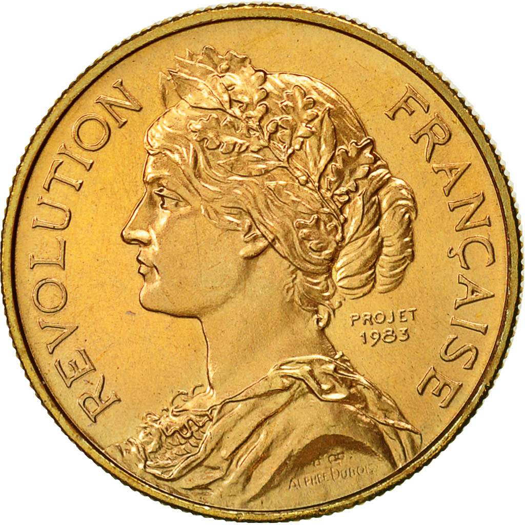 France, Medal, Révolution Française, Prise de la Bastille, MS(65-70), Gilt