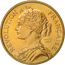 France, Medal, Révolution Française, Prise de la Bastille, MS(65-70), Gilt