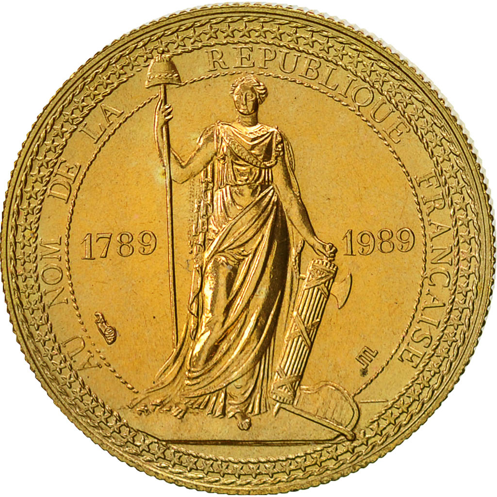 France, Médaille, Révolution Française, Au Nom de la  République, FDC, Gilt