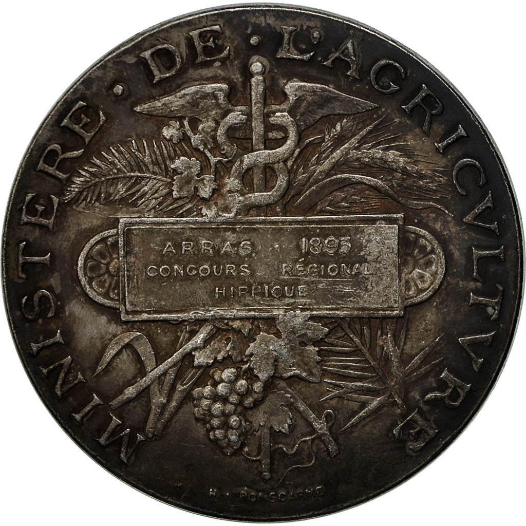 France, Medal, Ministère de l'Agriculture, Concours Hippique, 1893, Ponscarme