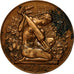 France, Medal, Flore, Femme nue au Jardin, Delannoy, EF(40-45), Bronze