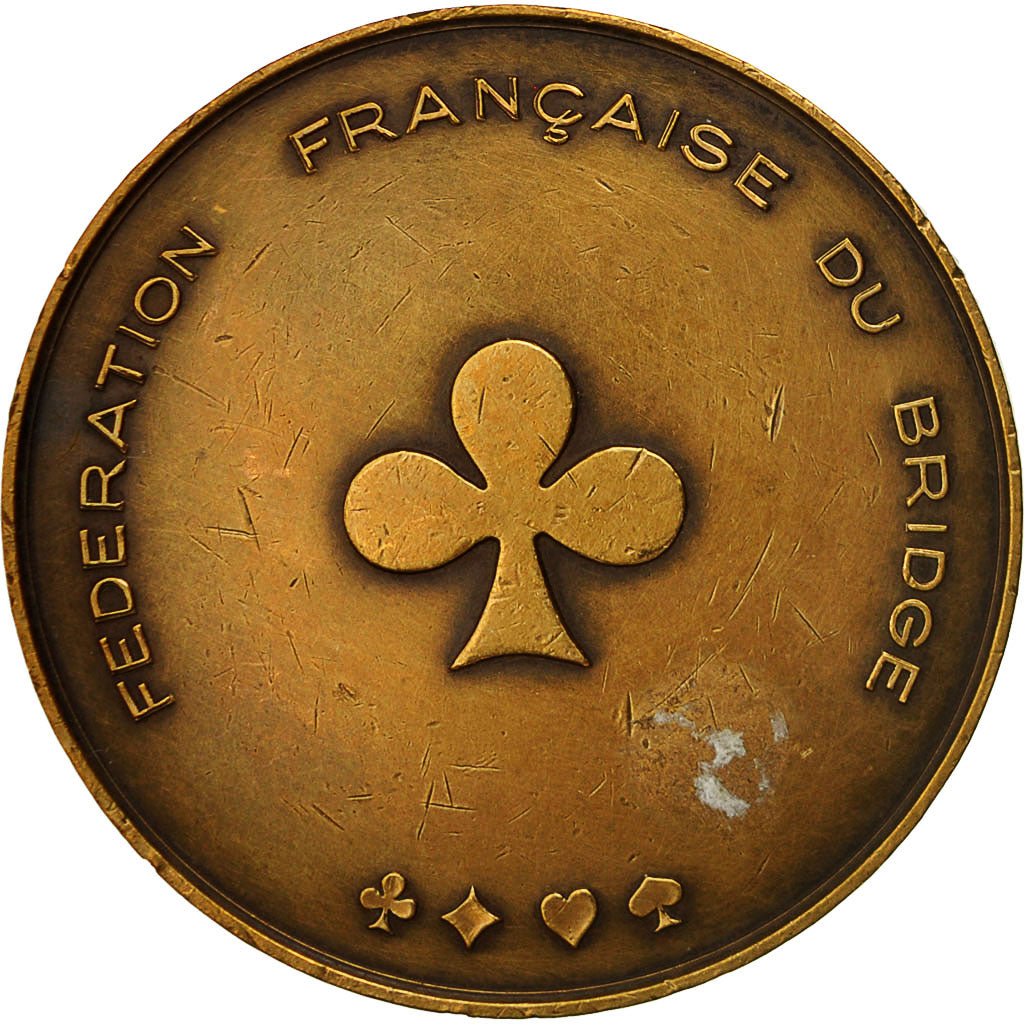 Frankrijk, Medaille, Fédération Française du Bridge, Lyonnais, 1947, ZF+