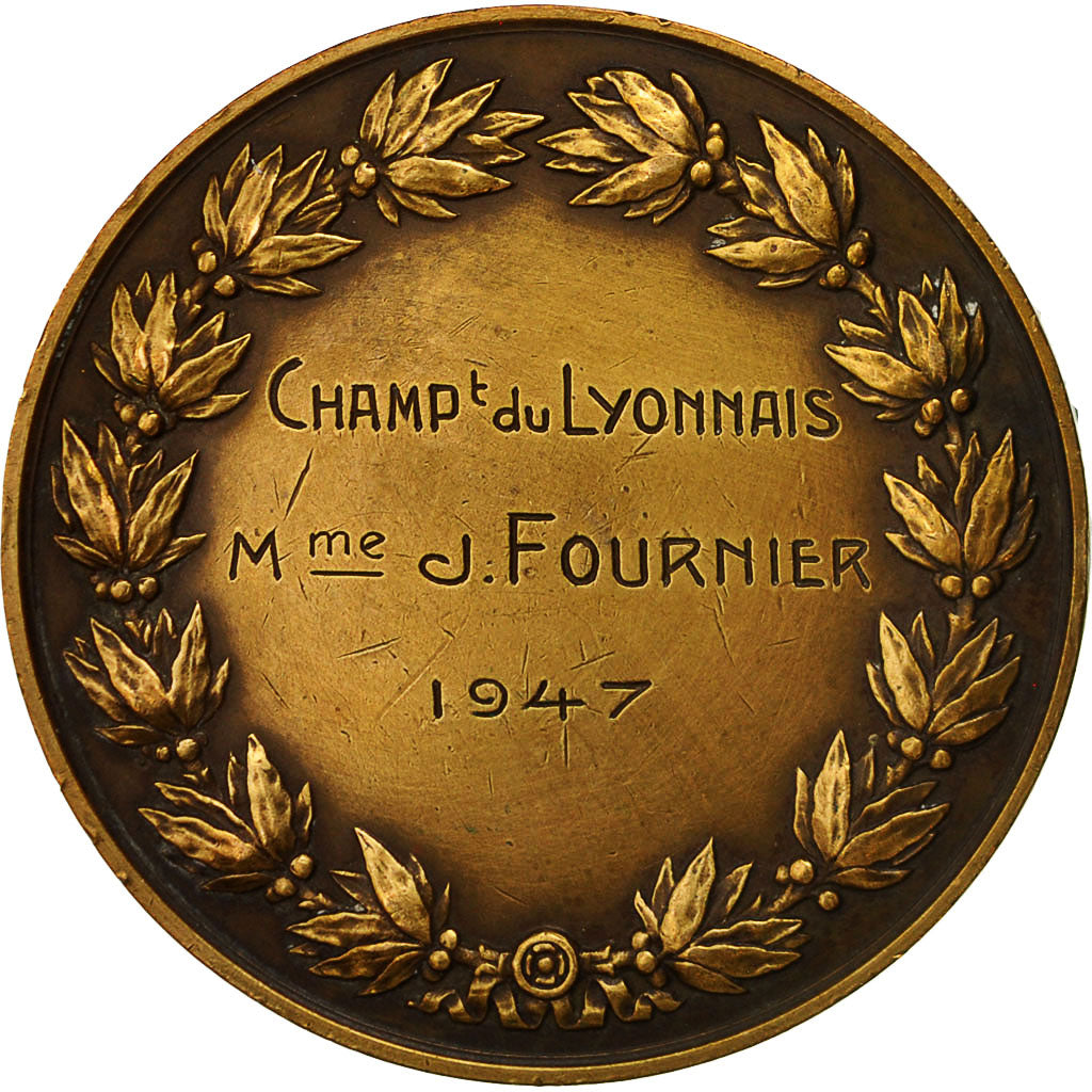 Frankrijk, Medaille, Fédération Française du Bridge, Lyonnais, 1947, ZF+