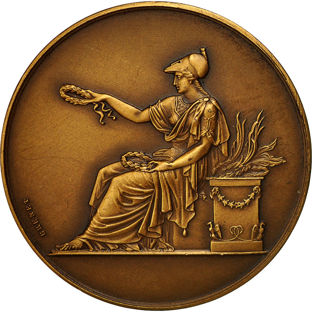 France, Medal, Lycée d'Angoulème, Brenet, MS(60-62), Bronze