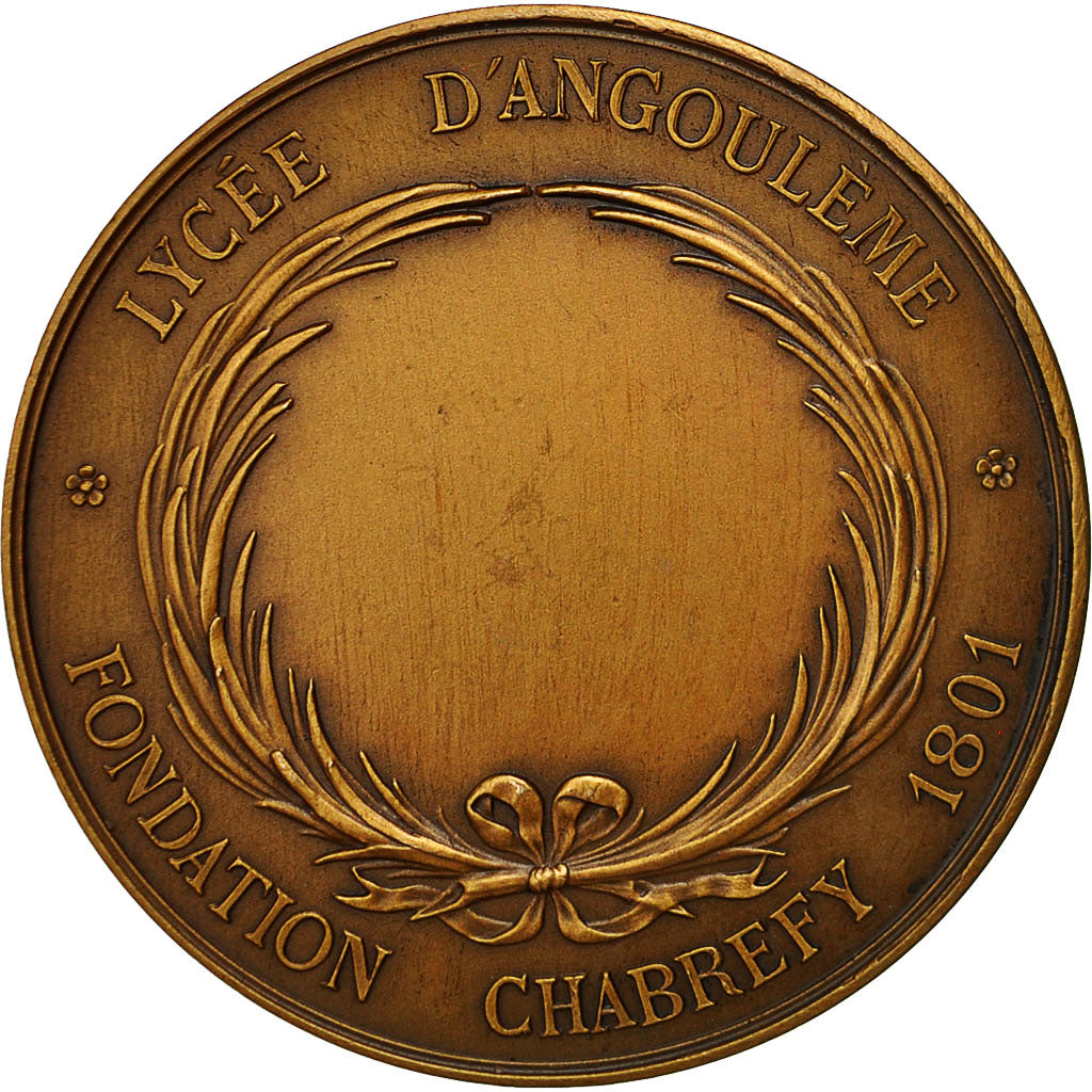 France, Medal, Lycée d'Angoulème, Brenet, MS(60-62), Bronze