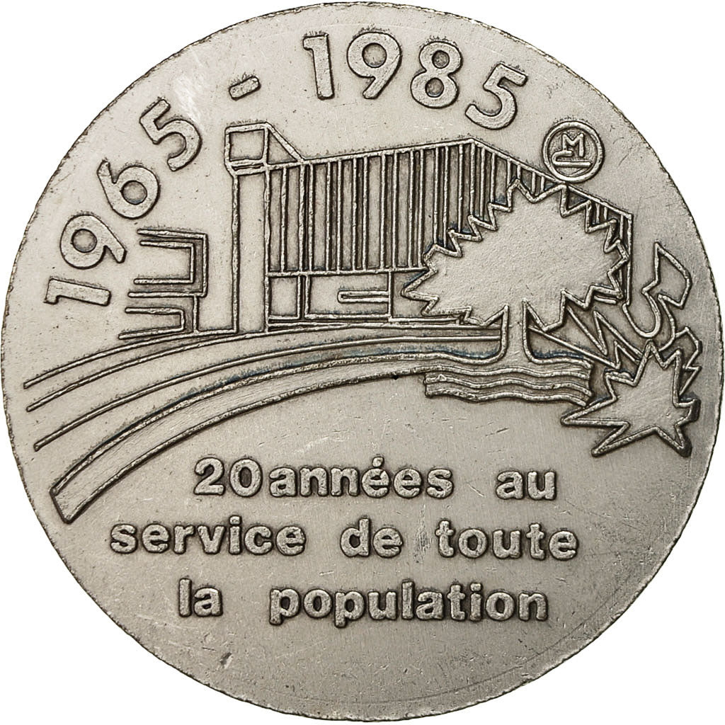 France, Medal, Ville de Fontenay-sous-Bois, 1985, AU(55-58), Silvered bronze