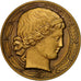 France, Medal, Enseignement, Buste de Femme Antique, AU(55-58), Bronze
