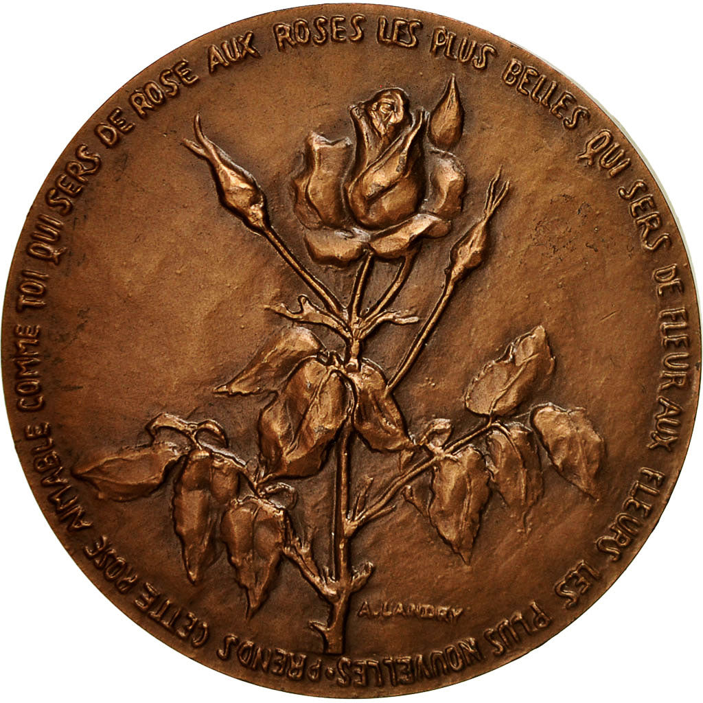 France, Medal, Pris de Poésie, Regain, 1970, AU(55-58), Bronze
