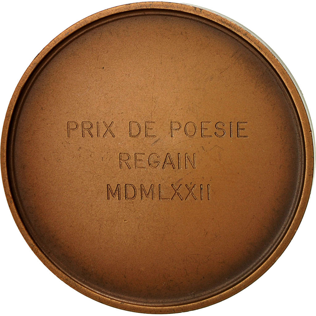 France, Medal, Pris de Poésie, Regain, 1970, AU(55-58), Bronze