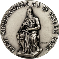 Italy, Medal, Michelangelo, Roma, Mina, MS(63), Silvered bronze