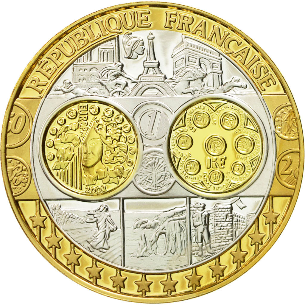 France, Médaille, Europe, République Française, FDC, Argent