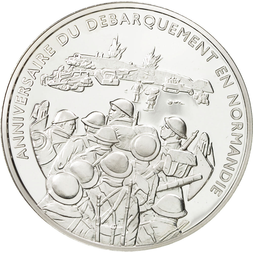 France, Médaille, Anniversaire du Débarquement de Normandie, Plage, FDC