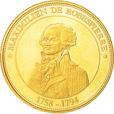 France, Medal, Révolution Française, Robespierre, MS(65-70), Copper Gilt