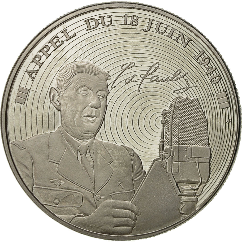 Francia, medaglia, Hommage au Général de Gaulle, l'Appel du 18 juin, SPL+